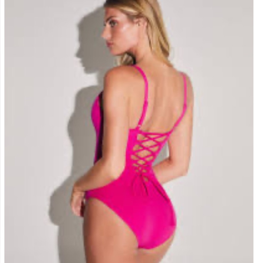 TA3 hot pink Lacey Women's Pink One-Piece Swimsuit
